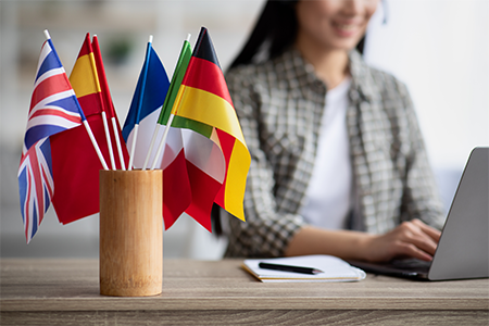 Student learning languages 